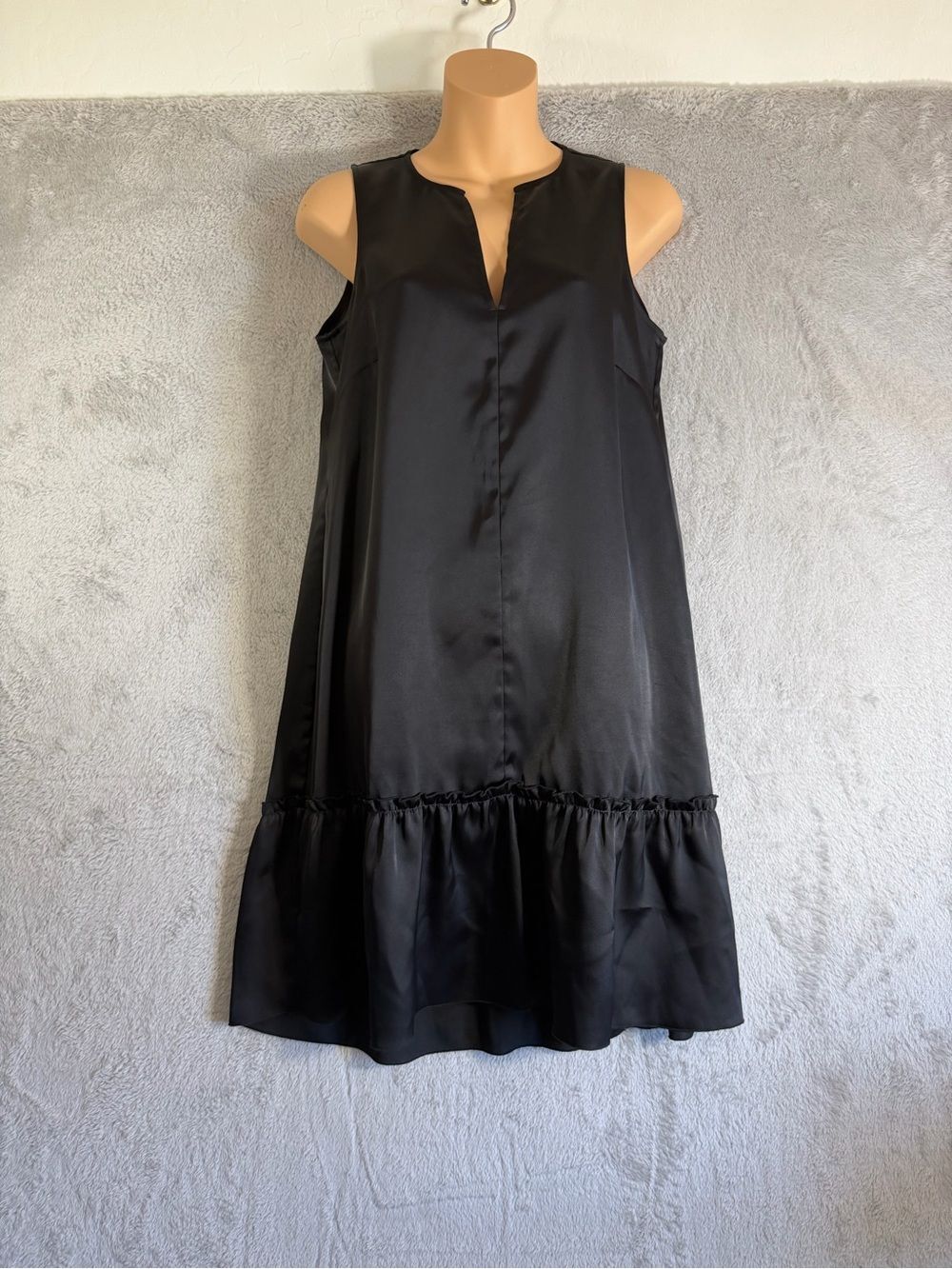 ATM Anthony Thomas Melillo satin ruffle hem dress XXS - Picture 2 of 3